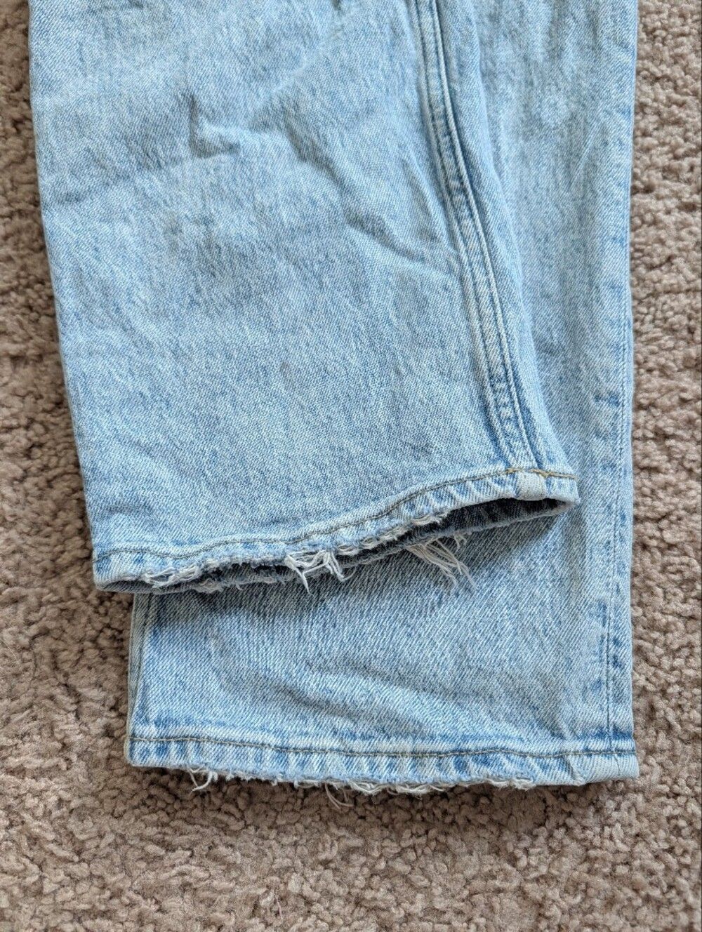 Abercrombie Womens Blue Ultra High Rise 90s Straight Criss Cross Jeans Size 29/8 - Picture 11 of 16